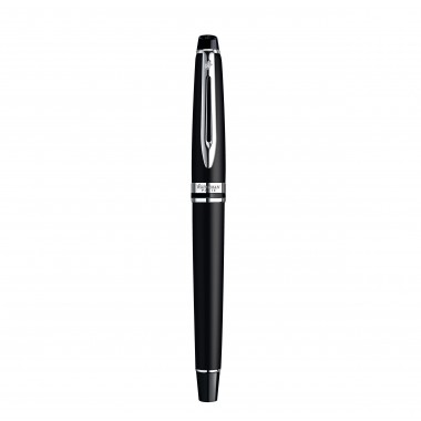 WATERMAN Stylo roller Expert - pointe fine - Noir mate - recharge noire pointe fine - Coffret cadeau