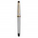 WATERMAN Expert Roller, Acier Inoxydable, recharge noire pointe fine, Coffret cadeau