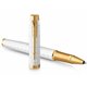 PARKER IM PREMIUM Stylo roller, Perle, Recharge noire pointe fine, Coffret cadeau