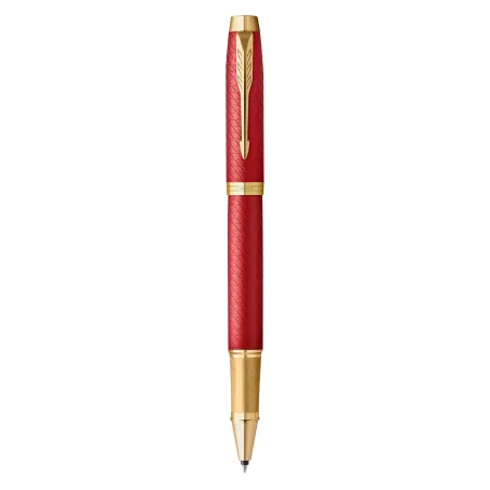 PARKER IM PREMIUM Stylo roller - Rouge - Recharge noire pointe fine - Coffret cadeau