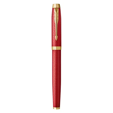 PARKER IM PREMIUM Stylo roller, Rouge, Recharge noire pointe fine, Coffret cadeau