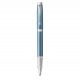 PARKER IM PREMIUM Stylo roller - Bleu gris - Recharge noire pointe fine - Coffret cadeau