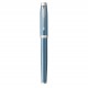 PARKER IM PREMIUM Stylo roller, Bleu gris, Recharge noire pointe fine, Coffret cadeau