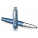 PARKER IM PREMIUM Stylo roller, Bleu gris, Recharge noire pointe fine, Coffret cadeau