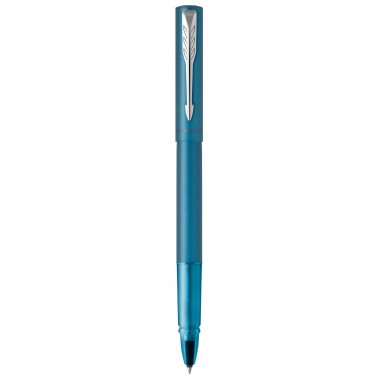 PARKER VECTOR XL Stylo roller - laque turquoise métallisée sur laiton - recharge noire pointe fine - Coffret cadeau