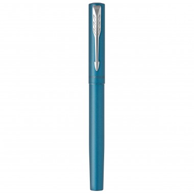 PARKER VECTOR XL Stylo roller - laque turquoise métallisée sur laiton - recharge noire pointe fine - Coffret cadeau