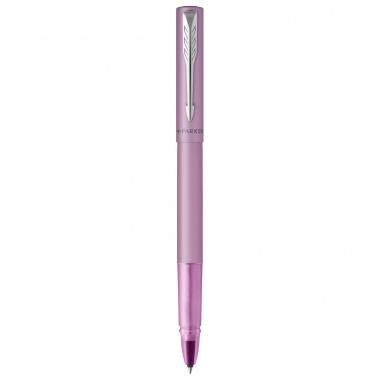 PARKER VECTOR XL Stylo roller - laque lilas métallisée sur laiton - recharge noire pointe fine - Coffret cadeau