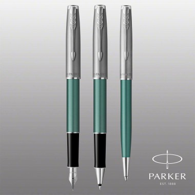 PARKER Sonnet Essentiel Stylo roller - Vert - Recharge noire pointe fine - Coffret cadeau