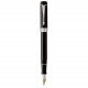 PARKER Duofold Centennial Stylo plume - Noir - Plume moyenne en or 18K - encre noire -  Coffret cadeau