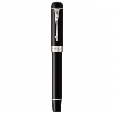 PARKER Duofold Centennial Stylo plume - Noir - Plume moyenne en or 18K - encre noire -  Coffret cadeau