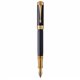 PARKER Duofold Prestige Centennial Stylo plume - Chevron Bleu - Plume fine en or 18K - Coffret cadeau