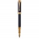 PARKER Duofold Prestige Centennial Stylo plume - Chevron Bleu - Plume moyenne en or 18K - Coffret cadeau