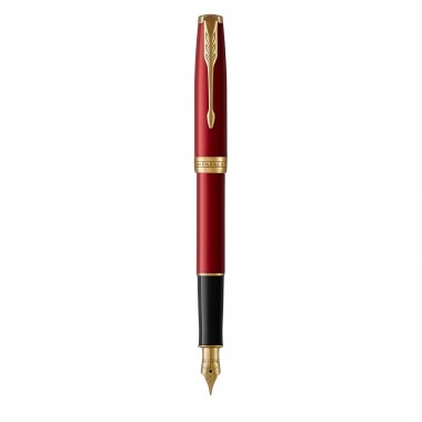 PARKER Sonnet Stylo plume - laque rouge - Plume fine - encre noire - Coffret cadeau