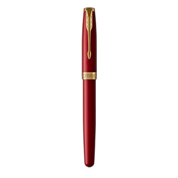 PARKER Sonnet Stylo plume, acier inoxydable, Plume fine, encre noire,  Coffret cadeau