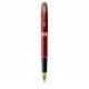 PARKER Sonnet Stylo plume - laque rouge - Plume moyenne - encre noire - Coffret cadeau