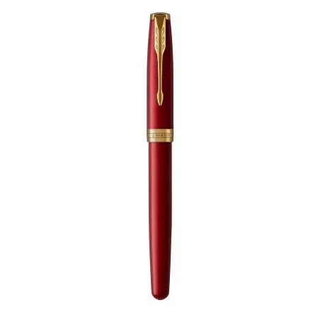 PARKER Sonnet Stylo plume, laque rouge, Plume moyenne, encre noire, Coffret cadeau