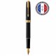 PARKER Sonnet Stylo plume - Noir - Plume fine - encre noire - Coffret cadeau