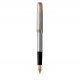 PARKER Sonnet Stylo plume - acier inoxydable - Plume fine - encre noire - Coffret cadeau