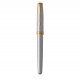 PARKER Sonnet Stylo plume, acier inoxydable, Plume fine, encre noire, Coffret cadeau