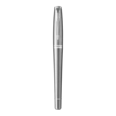 PARKER Urban Stylo plume, Métro métallique, Plume moyenne, encre bleue, Coffret cadeau
