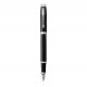 PARKER IM Stylo plume - laque noire - plume fine - encre bleue - Coffret cadeau