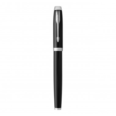 PARKER IM Stylo plume - laque noire - plume fine - encre bleue - Coffret cadeau