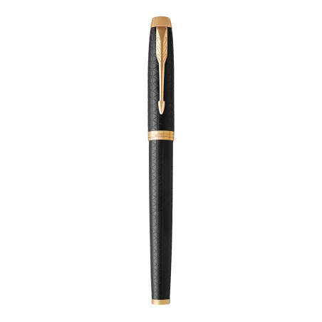 PARKER IM Premium Stylo plume, Noir, plume fine, encre bleue, Coffret cadeau