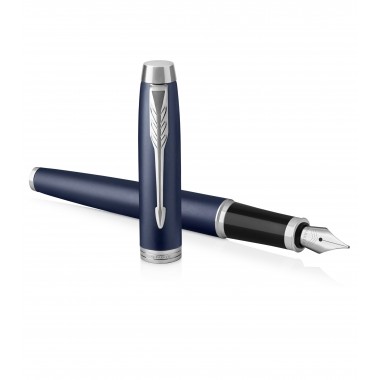 PARKER IM Stylo plume - bleu mat - encre bleue - Coffret cadeau