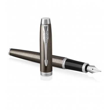 PARKER IM Stylo plume - espresso intense - plume fine - encre bleue - Coffret cadeau