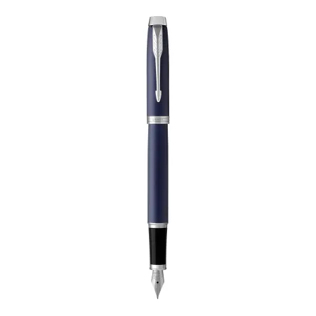 PARKER IM Stylo plume - bleu mat - plume moyenne - encre bleue - Coffret cadeau