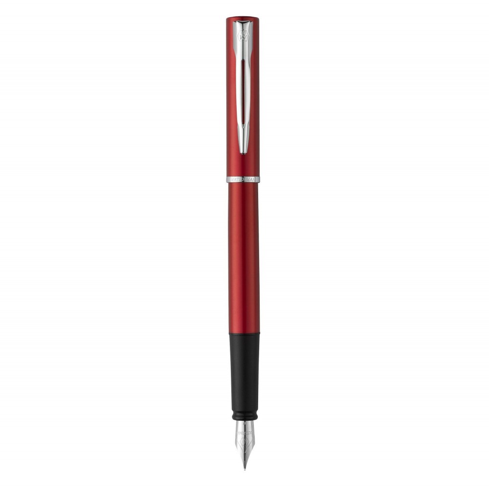 Enseigne Rouge Papier  STYLO-PLUME WATERMAN ALLURE PASTEL ASSORTIS PLUME F  AVEC EFFACEUR ET 1 CARTOUCHE BLEU EN BLISTER