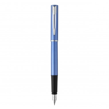 WATERMAN Graduate Allure Stylo plume -  laque bleue satinée - plume fine - cartouche encre bleu - Coffret cadeau