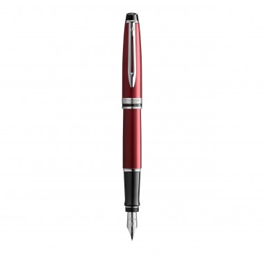 WATERMAN Expert Stylo plume - rouge foncé - plume moyenne - cartouche d’encre bleue - Coffret cadeau