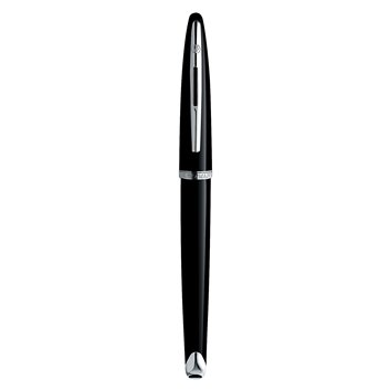 WATERMAN Carène Stylo plume - Noir brillant - plume moyenne 18K - encre bleue - Coffret cadeau