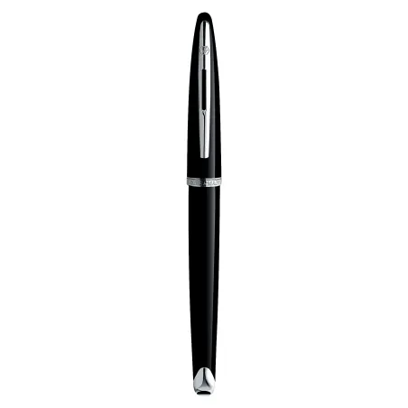 WATERMAN Carène Stylo plume, Noir brillant, plume fine 18K, encre bleue, Coffret cadeau