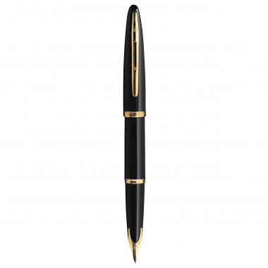 WATERMAN Carène Stylo plume - Noir - plume moyenne 18K - encre bleue - Coffret cadeau