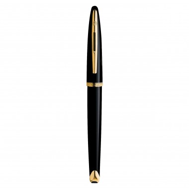 WATERMAN Carène Stylo plume, Noir, plume moyenne 18K, encre bleue, Coffret cadeau