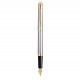 WATERMAN Hemisphere Stylo plume - acier inoxydable - plume fine - encre bleue - Coffret cadeau