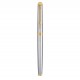 WATERMAN Hemisphere Stylo plume, acier inoxydable, plume moyenne, encre bleue, Coffret cadeau