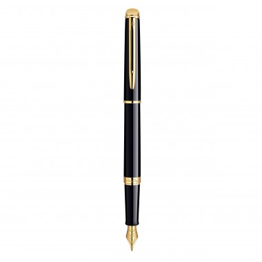 WATERMAN Hemisphere Stylo plume - noir brillant - plume fine - encre bleue - Coffret cadeau