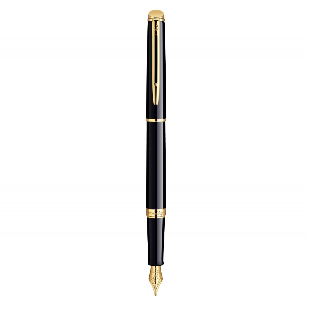 WATERMAN Hemisphere Stylo plume - noir brillant - plume fine - encre bleue - Coffret cadeau WATERMAN Hemisphere Stylo plume - noir brillant - plume fine - encre bleue - Coffret cadeau