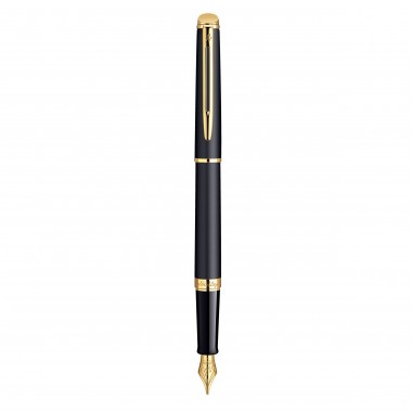 WATERMAN Hemisphere Stylo plume - noir mat - plume fine - encre bleue - Coffret cadeau