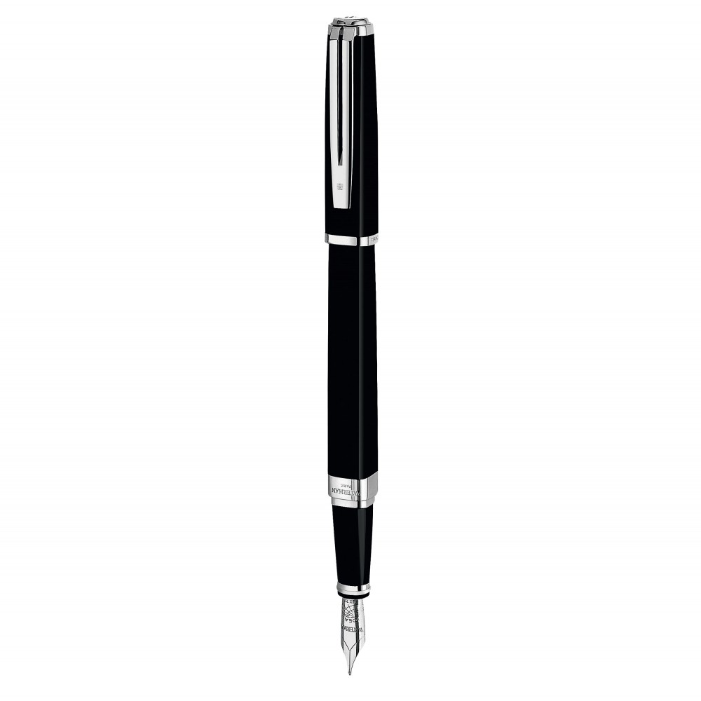 WATERMAN Exception Stylo plume fin, Noir, plume fine 18K, encre bleue,  Coffret cadeau