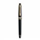 WATERMAN Expert Stylo plume, Noir, plume fine, cartouche encre bleue, Coffret cadeau