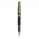 WATERMAN Expert Stylo plume - Noir - plume moyenne - cartouche encre bleue - Coffret cadeau