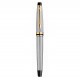 WATERMAN Expert Stylo plume, Acier Inoxydable, plume fine, cartouche encre bleue, Coffret cadeau