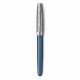 PARKER Sonnet Premium, Stylo plume, Métal & Laque Bleu, Plume fine 18k, encre noire, Coffret cadeau