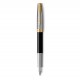 PARKER Sonnet Premium - Stylo plume - Métal et Laque Noire - Plume fine 18k - encre noire - Coffret cadeau