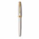 PARKER Sonnet Premium, Stylo plume, Argent Mistral (Argent massif), Plume fine 18k, Coffret cadeau