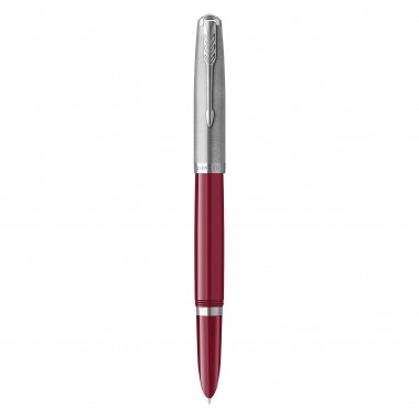 PARKER 51 Stylo Plume - Corps Résine Bordeau + Capuchon inox poli - Plume fine - Coffret cadeau